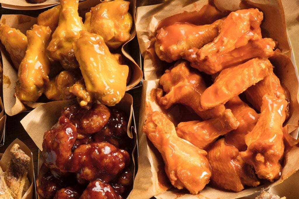classic bone-in wings from Charleys catering wings